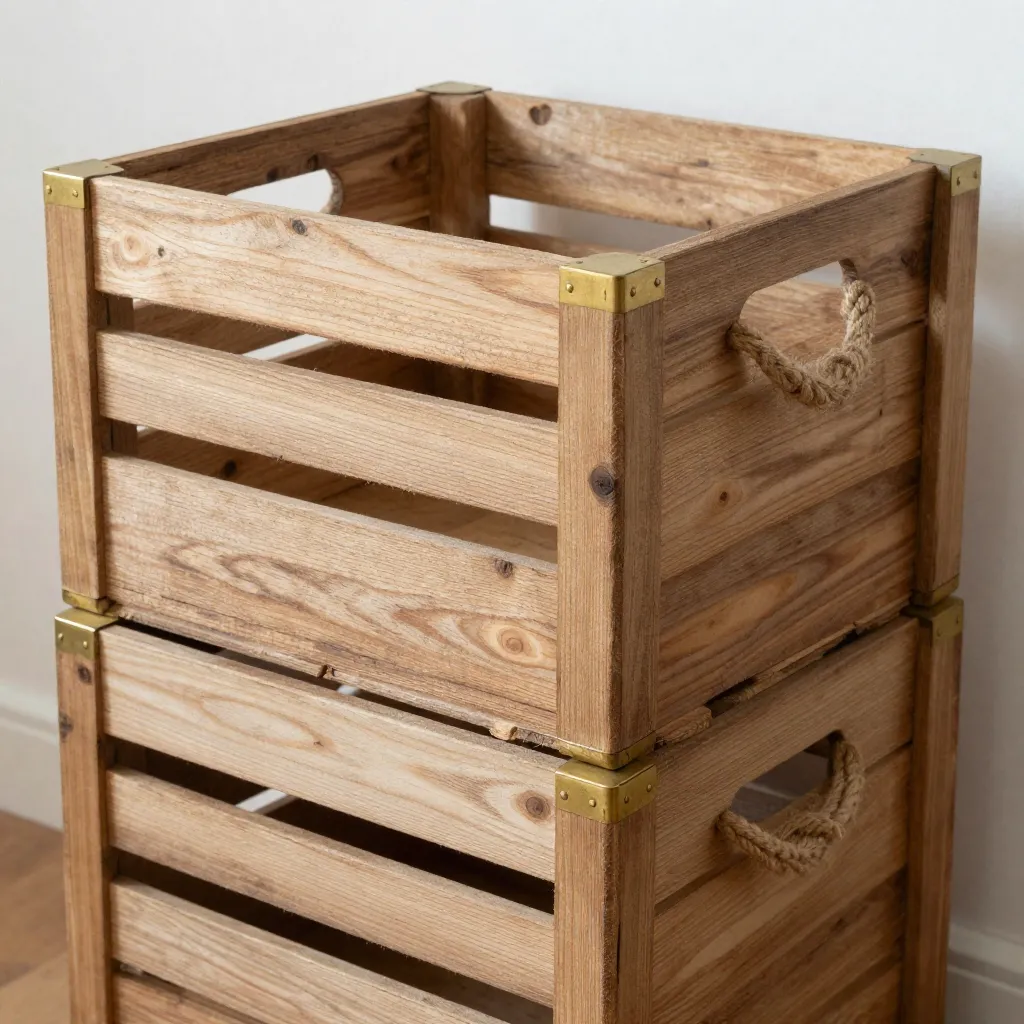 Natural handmade storage baskets with organic materials